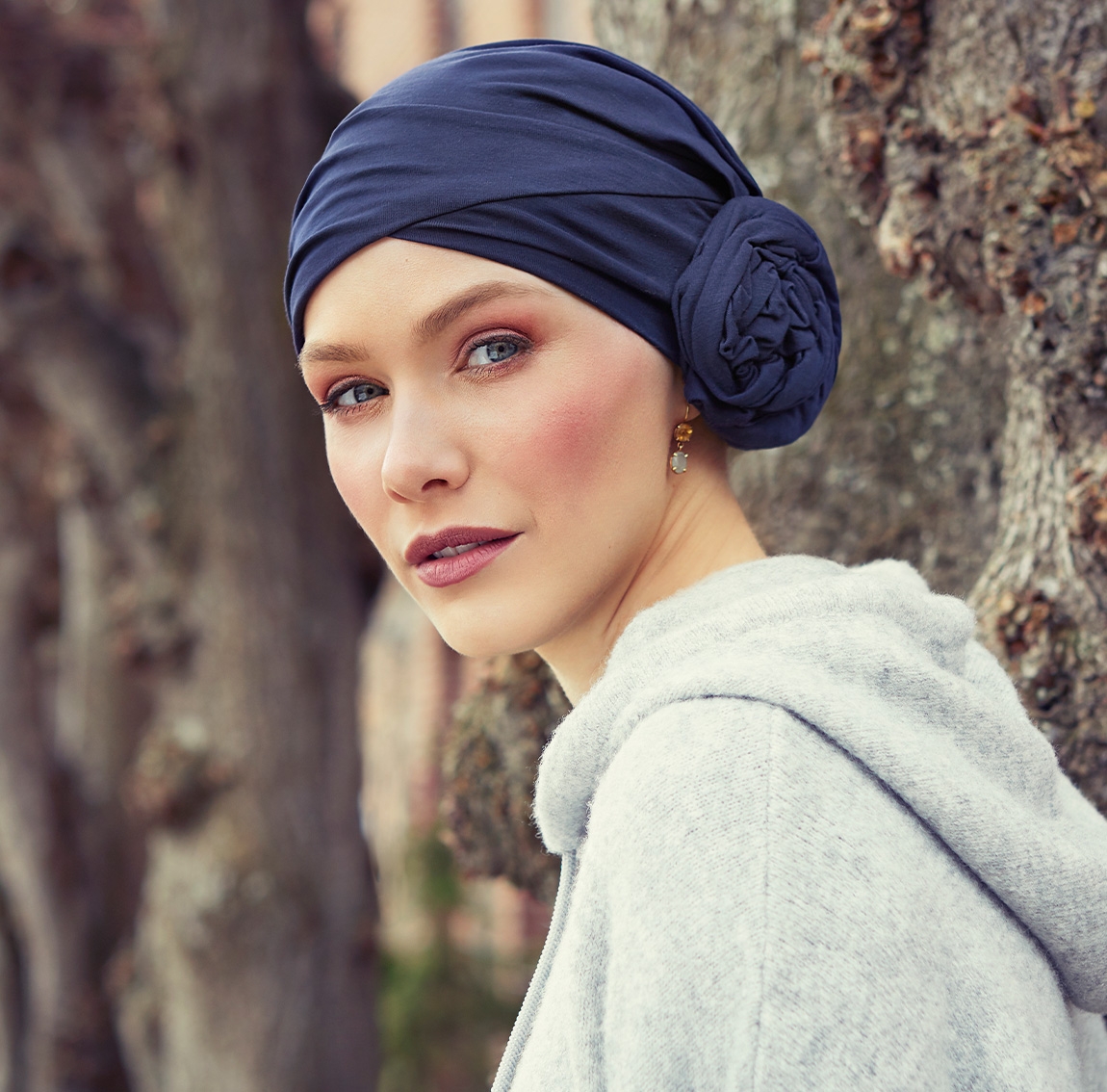 Turban chimio zuri, navy, christine headwear