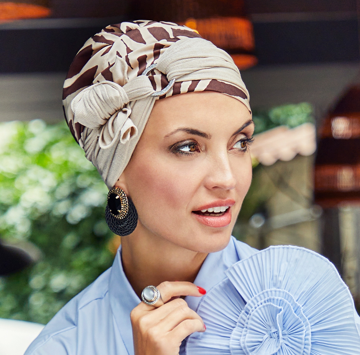 Turban Boho Spirit Bonnet Chimio Style Boh Me Avec Foulard Amovible