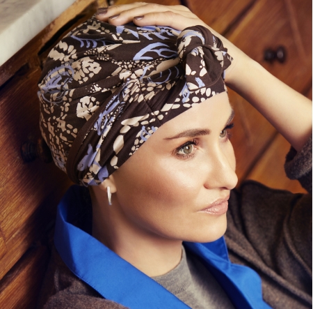 turban foulard béatrice bambou, turban chimio, cancer, christine headwear, ushuaia