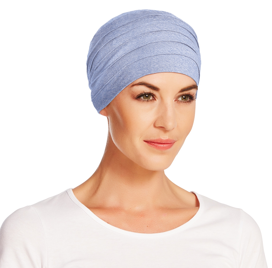 Bonnet chimio, bonnet zen bambou, rêve bleu, Christine Headwear