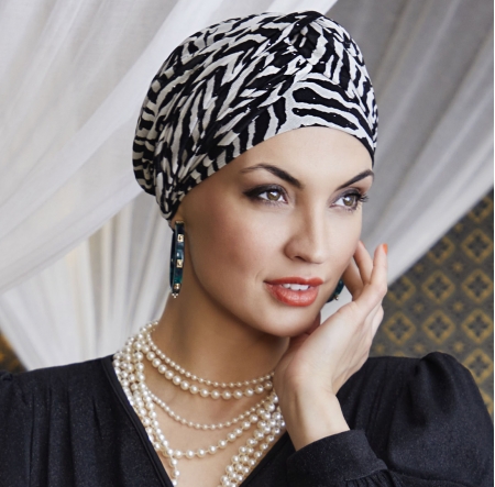 turban twin set boho, turban chimio, cancer, christine headwear, zebra glam