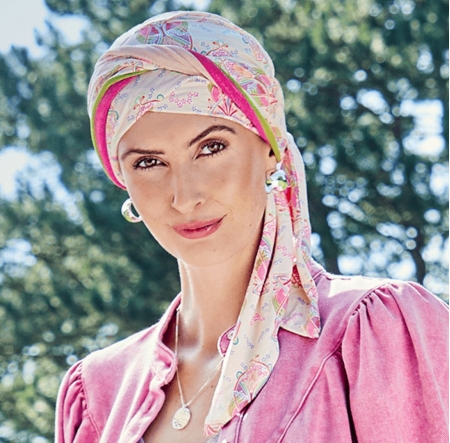 turban foulard béatrice bambou, turban chimio, cancer, christine headwear, pierre de lune