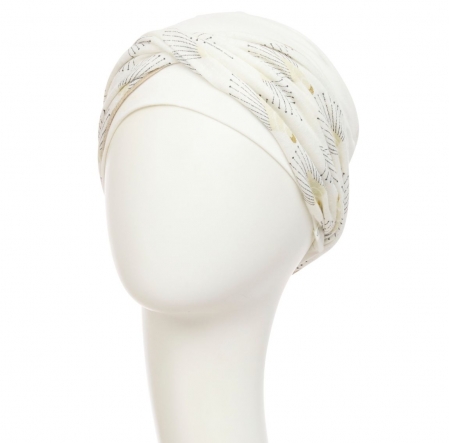 Bonnet chimio easy bambou, christine headwear, elite hair international, perle nacrée