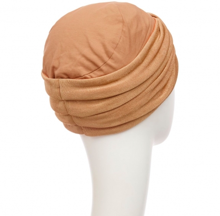 Bonnet Viva ultra-doux, spécialement conçu pour offrir confort et élégance aux femmes en traitement, bandeau amovible, sun glow